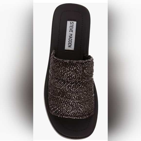 Steve Madden Wedge Sandals. Dark Brown with Glitter. Pretty! Brand New 💎 - Picture 2 of 7